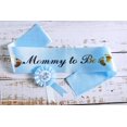 thumbnail image 2 of NEWHAPPYLAND Decoraciones de baby shower para niño Faja azul Mamá para ser y papá para ser Insignia de hojalata Pin Mamá para ser faja para baby shower Botón de baby shower Nuevo papá Fiesta de baby s, 2 of 4