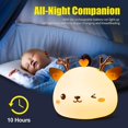 thumbnail image 2 of Luz de noche para bebé, luz de noche LED recargable para niño, lámpara de noche, luz de noche portátil de silicona para niño y niña adulto JAMW Sencillez, 2 of 5