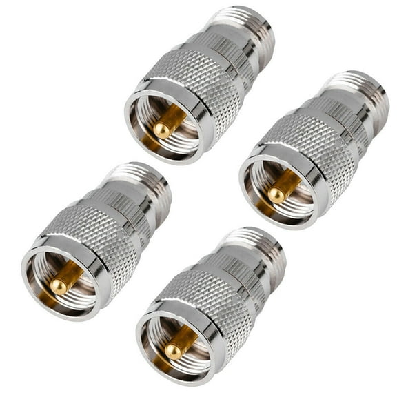 4 PCS UHF PL-259 PL259 Male Plug to N Female Jack Straight RF Connector Adapter**
