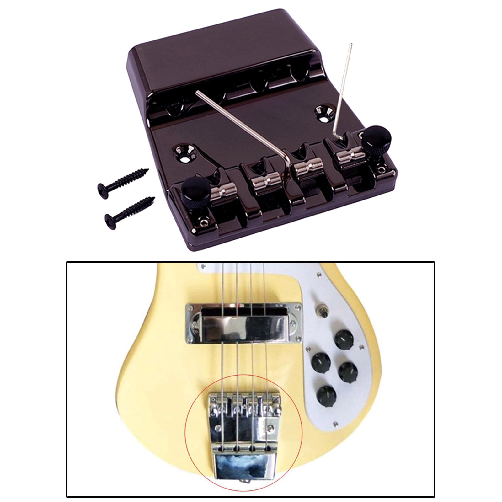 LeeQinersw 4 String Bass Bridge Electric Bass Guitar Bridge Guitar Bridge Replacement Parts