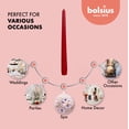 thumbnail image 3 of Bolsius Dark Red Taper Candles, 10" European Quality Dripless Unscented Candles, 8 Hour Long Candle Sticks, 4-Pack, 3 of 8