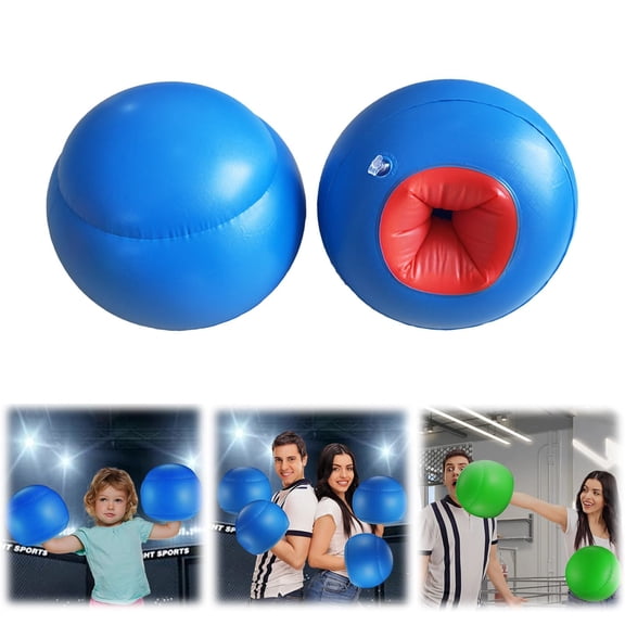 Goowood Inflatable Boxing Gloves PVC Punching Bag Gloves for Men Women Kids Blue Interactive Blow Up Muay Thai MMA Training Gear 1 Pair