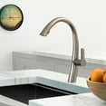thumbnail image 3 of Logmey Kitchen Faucet with Pull Down Sprayer, Brushed Nickel Single Handle Kitchen Sink Faucet, 3 of 7