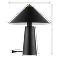 thumbnail image 3 of SAFAVIEH Syuna 17 in. Modern Black Metal Table Lamp with Black Shade, 3 of 6
