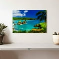 thumbnail image 2 of Elephant Stock Hana Beach Wall Art - Horizontal Canvas Wall Art - Living Room Wall Decor - Beach Canvas - Blue And Green Decor - 12" x 8", 2 of 4
