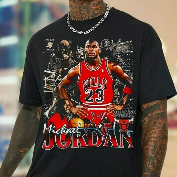 Michael Jordan Vintage Graphic Shirt, Jordan Vintage Basketball Shirt, Jordan Poster Shirt, Jordan 3 Peat Tee, Gift For Bulls Fan Unisex Tee SizeS