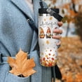 thumbnail image 2 of 30 oz Fall Tumbler with Lid and Straw, Autumn Leaf and Gnome Hello Fall Flip Straw Tumbler Insulated Coffee Travel Mugs Cup Water Bottle Fall Thanksgiving Gifts for Women Girls, 2 of 6