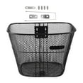 thumbnail image 1 of Cesta delantera de bicicleta Canasta de bicicleta Black 20/22/24/26 pulgadas Cesta de carga de metal universal pesado para comprar bicicleta plegable M con tirante largo, 1 of 8