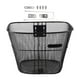 thumbnail image 1 of Cesta delantera para bicicleta, cesta negra para accesorios de ciclismo, cesta de almacenamiento para bicicletas, alambre metálico L con tirante largo, 1 of 7