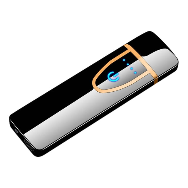 Bfogop Electronic Lighter, Smart Electric Lighter, Mini USB Rechargeable Lighter Touch Double-Sided Ignition Windproof Flameless Lighter Lightweight Lighter with Battery Indicator