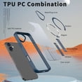 thumbnail image 4 of ELEHOLD For iPhone 16 Plus 6.7Inch Slim Shockproof Magnetic Phone Case, Horizontal & Vertical Kickstand Rugged Cover, MagSafe Compatibe, with Metal Lens Ring, Blue, 4 of 6