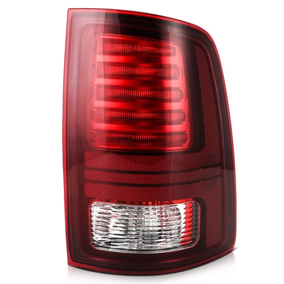 ECCPP Tail light Assembly Compatible For Ram 1500 2013-2018,For Ram 2500 2013-2018,For Ram 3500 2013-2018 Passenger Side (Chrome Housing Red Lens)