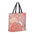 thumbnail image 2 of Naloa Corals Tote Bag for Women, Foldable Tote Bag With Zipper, Large Shoulder Bag, Top Handle Handbag for Travel, Work, Shopping, 2 of 9