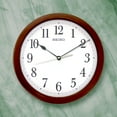 thumbnail image 5 of Seiko 16" Brown Arabic Numeral Wall Clock, Analog, Quartz, QXA598BLH, 5 of 7