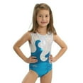 thumbnail image 5 of O3GL004 Obersee Girls Gymnastics Leotards One-Piece Athletic Activewear Girl's Dance Outfit Girls'  Women's Sizes - Turquoise Waves, 5 of 6