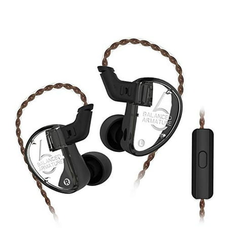 erjigo KZ IEM Earphone 3BA Balanced Armature Headphone HD Sound in Ear HiFi Stereo Noise Cancelling Earbuds AS06