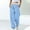 Light Blue, variant on Save up to 65% SEMPAI Women Fashion Color Blocked Printed Drawstring Pants