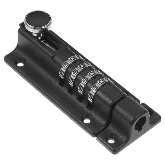 UEETEK Keyless Sliding Door Lock, Combination Password, Black Zinc Alloy, for Doors and Sheds