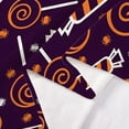 thumbnail image 5 of Halloween Candy-Themed Blanket - Soft Flannel Throw with Orange Lollipops & Spiders, Purple Base, Cozy for Couch & Bed, Perfect for Home Decor, Parties, and Movie Nights, Halloween Decorations, 5 of 8