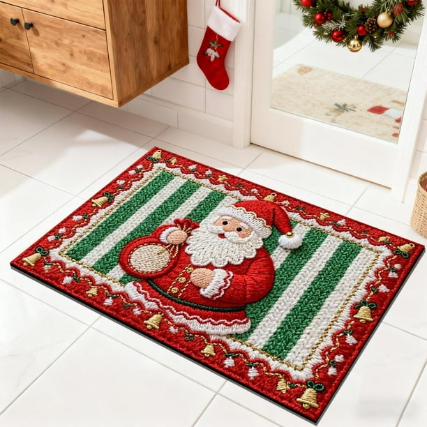 Alfombras de baño, alfombras para sala de estar, alfombra de área, alfombra de baño, alfombras de baño navideñas de punto, alfombras absorbentes, alfombras para pies de baño, alfombras para la puerta