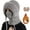 Gray, variant on 3 in 1 Hat with Scarf and Mask for Women & Men, Windproof Knitted Hood with Plush Lining, Adjustable Outdoor Winter Scarf Hat