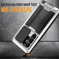 thumbnail image 2 of Decase Case for S24 Plus Ultimate Drop Protection Case,Military Grade Heavy Duty Metal,Shockproof Rugged Dustproof Strong Kickstand,Slide Lens Guard Full Body Protection Case Cover,Silver, 2 of 7