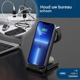 thumbnail image 2 of Cargador inalámbrico - Estación de carga inalámbrica plegable 3 en 1 - Compatible con iPhone 15/14/13/12 Series, Apple Watch 9/8/7/6/5 y AirPods Pro/3/2/1 - Negro, 2 of 7