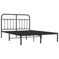 thumbnail image 3 of vidaXL Metal Bed Frame with Headboard Black 150x200 cm King Size, 3 of 5