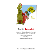 tonies Dr. Seuss How The Grinch Stole Christmas! Audio Play Figurine for Toniebox, Small, Green, Plastic