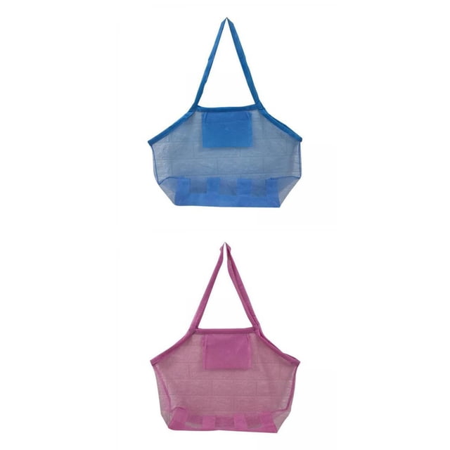2 Bolsas de Playa de Malla para , Bolsas de Mano para Piscina, Bolsa de Transporte para Juguetes, Almacenamiento Plegable Zulema bolsos de playa de malla