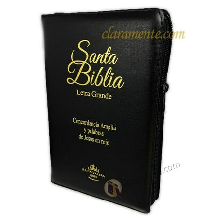 Biblia Letra Grande Con Indice Y Cierre Reina Valera 1960 Imit. Piel Negro