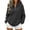 Dark Gray, variant on Women's Quarter Zip Pullover Sweatshirt, Long Sleeve Stand Collar Tops with Kangaroo Pocket, Loose Relaxed Casual White XXL