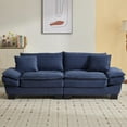 thumbnail image 2 of AENKYO 84" Corduroy Loveseat Sofa with Pillows, Modern 2-Seater Couch for Living Room,Blue, 2 of 9