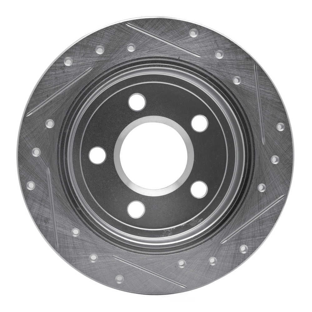 Dynamic Friction Company 631-52012L DFC Brake Rotor - Drilled And Slotted - Silver