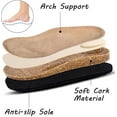 thumbnail image 2 of Women's Clog Suede Upper Soft Leather Clogs for Women Non-Slip Slip-on Clog Slippers Waterproof Mules House Sandals, 2 of 6