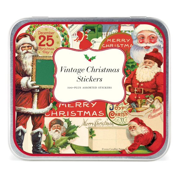 Cavallini Autocollants Décoratifs Vintage de Noël, Assortis