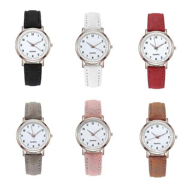 Ladies Wristwatches Luminous Women Watches Casual Leather Strap Quartz Watch