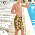thumbnail image 6 of Cauagu Tulips Flowers Print Swim Trunks for Men,Youth Boys Swim Shorts Compression Liner Beach Shorts Boys' Swimming Shorts 7-20 Years Bathing Suit-Large, 6 of 7