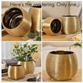 thumbnail image 2 of Ceramic Plant Pot Planter Unique Gold-Plated Creative Flower Pot Succulent Flowerpot Flower Vase Plant Pot, 2 of 6