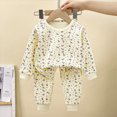 thumbnail image 2 of HFHAPW Little Girl Boys Pajamas Sets Baby Girl Boy 2Pcs Pjs Kids Long Sleeve Sleepwear, 2 of 6