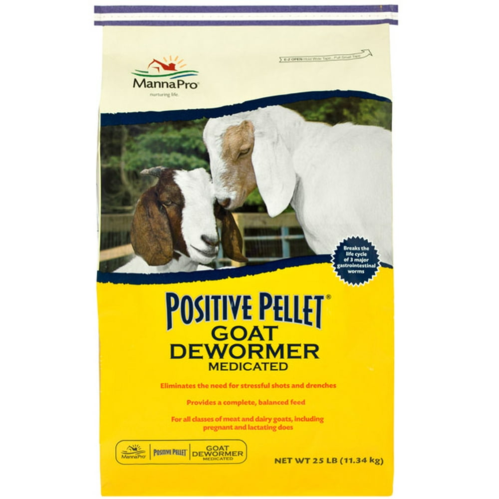Manna Pro Positive Pellet Medicated Goat Dewormer, 25 lbs. - Walmart