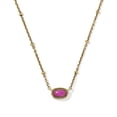 thumbnail image 1 of Collar Mini Elisa Kendra Scott en Oro 14K con Piedra Rosa, 1 of 3
