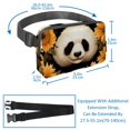 thumbnail image 3 of Panda sunflowers Lightweight Adjustable Extension Strap Unisex Sling Bag Crossbody Bag Fanny Pack, 3 of 7
