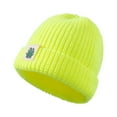 thumbnail image 4 of Herrnalise Kids Winter Knit Hat Warm Fleece Lined Hats Solid Color Dome Cartoon Label Pullover Warm Knitted Hat Children Cute Hat (0-3Years) Mint Green, 4 of 4