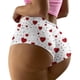 thumbnail image 3 of Gibobby Braguitas Slim Fit Ropa interior de cintura transpirable sin con estampado de corazón para el día de San Valentín para mujer (estilo 5)(Blanco, XXL), 3 of 4