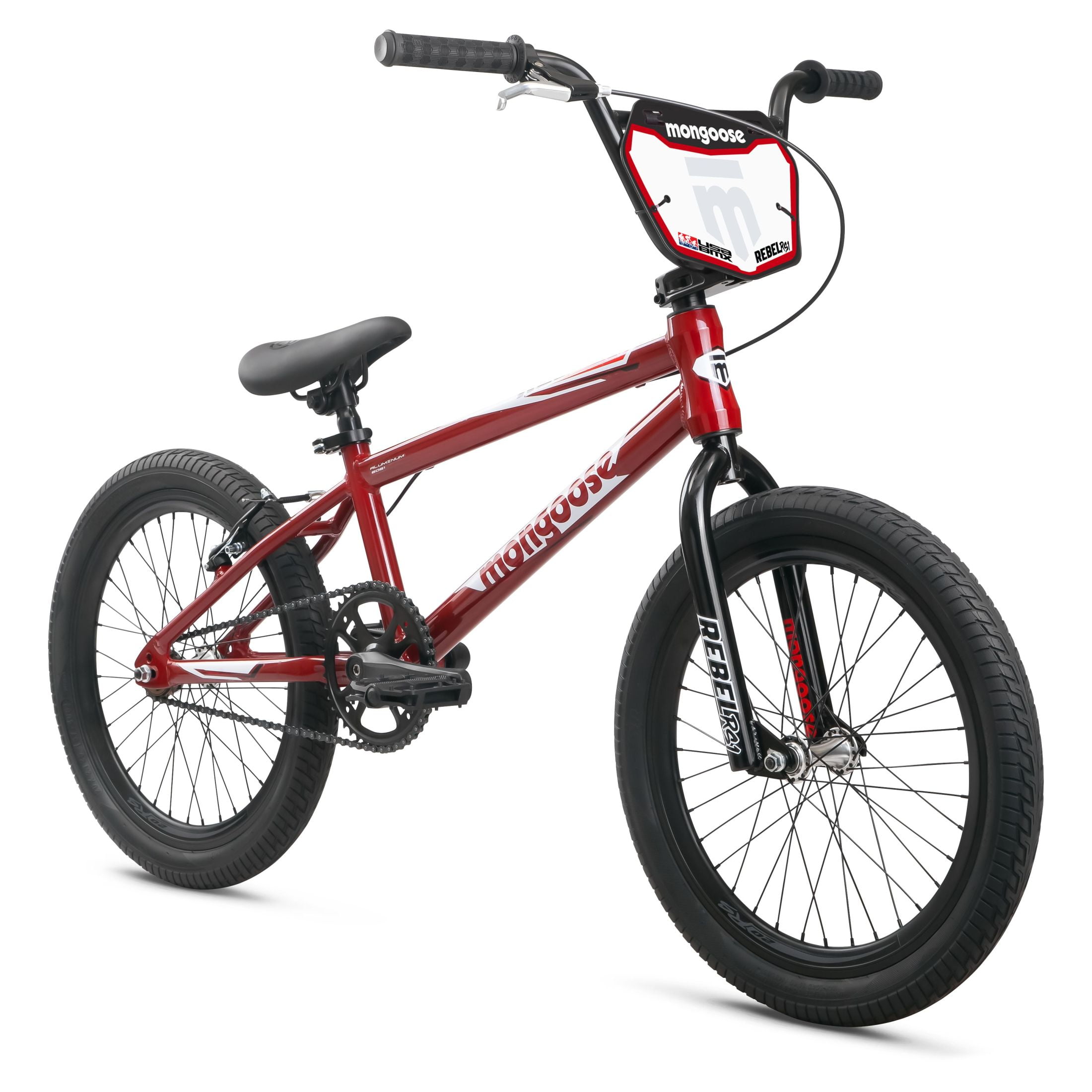 Mongoose Rebel RS1 Kids BMX Bike, 20-in. Wheels, Kids Ages 7-13, Red