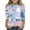 Blue, variant on Girls Long Sleeve Crewneck Shirt with Candy Cane Bow and Heart Print Casual Pullover Top for Children Kids