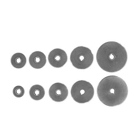 

EOTVIA Mini Gear 10Pcs Lathe Gear Metal Mini T80 T60 T50 T40 T45 T30 Accessory Set Kit For Cutting Lathe Gear Kit