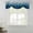 Blue, variant on Teal Green Ombre Tie Up Valance Curtains for Windows, Kitchen Curtains Window Treatments, Contemporary Gradient Abstract Art Short Window Shades Valances for Bedroom Bathroom Cafe 42"x12"