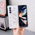 thumbnail image 2 of Galaxy Z Fold 4 Real Flower Case, Soft Clear Flexible Rubber Pressed Dry Real Flowers Case Girls Women Glitter Floral Cover for Samsung Galaxy Z Fold 4 -Pink, 2 of 18